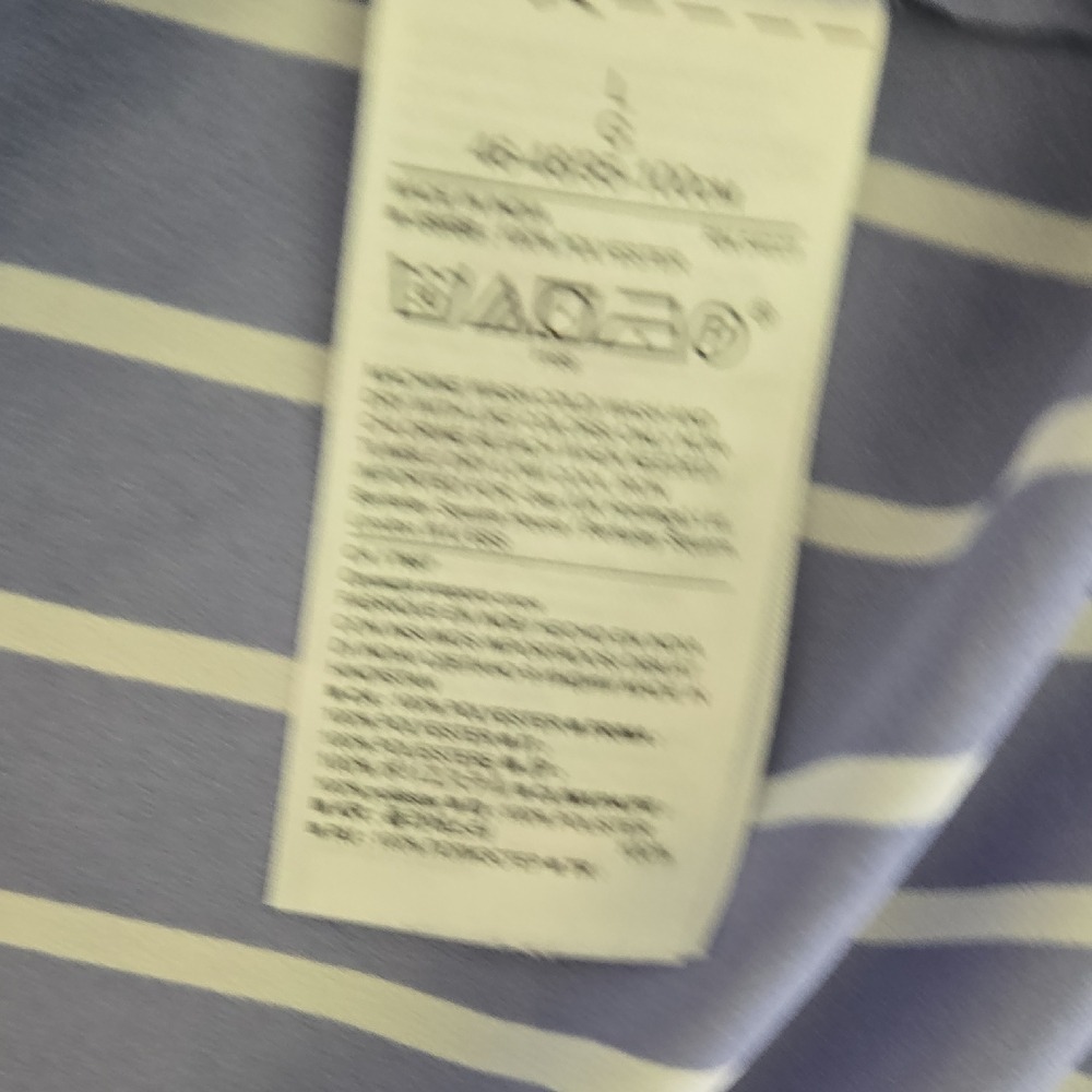 Banana Republic Blue White Striped Ruffle Sleeve Blouse Top Large - Picture 4 of 8
